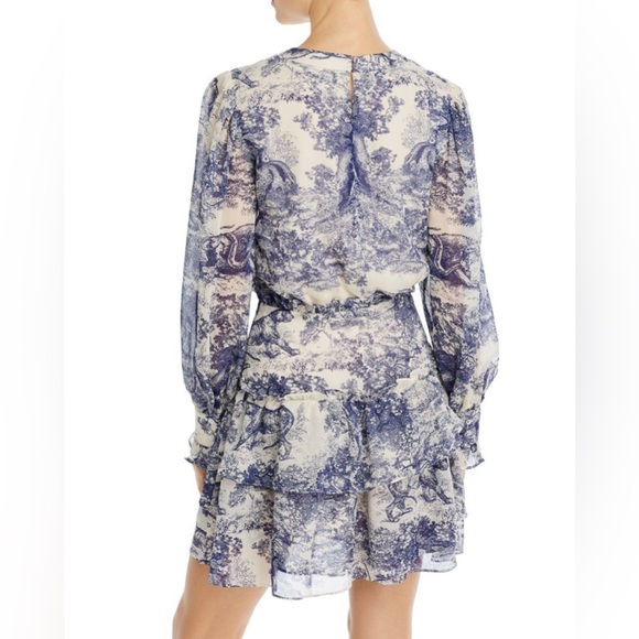 Toile Print Mini Dress - Picture 2 of 9